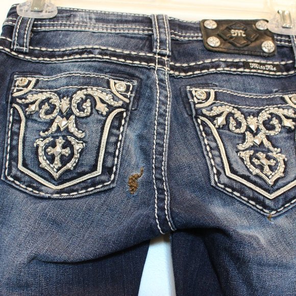 Girls Miss Me Bootcut Jeans Style JK5563B3 - Picture 3 of 5